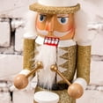 thumbnail image 3 of 38CM Height Hand Painted Wood Drummer Nutcracker Xmas Ornament Decor, 3 of 8