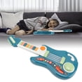thumbnail image 4 of Kids Guitar Toy, Foldable Exercise Grasping Skill Activate Interest Improve Recognition Ability Plastic Electric Guitar Toy  For Home Red,Blue, 4 of 8