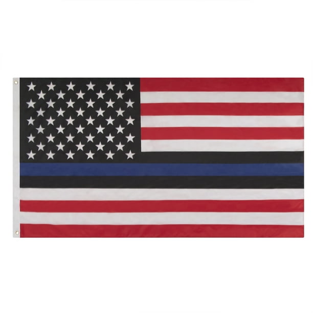 Blue White Blue Flag Vertical