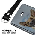 thumbnail image 3 of German Shepherd Dog Selfie Rectangle Leather Luggage Card Suitcase Carry-On ID Tag, 3 of 8