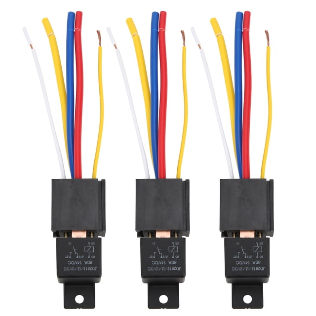 Relé de intermitencia LED de 3 piezas, 12 V CC, 80 A, resistente al agua y a los golpes, de 5 pines, para luces de giro de coche.