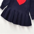 thumbnail image 6 of Odeerbi Infant Girls Spring Fall Sweater Dress Cute Valentine's Day Cotton Knit Dresses Fashion Heart Printed Round Neck Long Sleeve Pleated Dress Infant Girls Clothes, 6 of 7