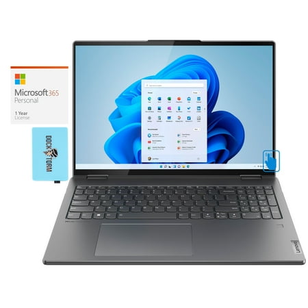 Lenovo Lenovo Yoga 7 Home & Business 2-in-1 Laptop (Intel i5-1240P 12-Core, 16.0" 60Hz Touch Wide QXGA (2560x1600), Intel Iris Xe, Win 11 Pro) with Microsoft 365 Personal , Hub