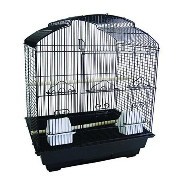 YML 5834BLK Cage à Perroquet Espacée Petite, Noire - 18 x 14 Po.