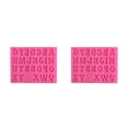 thumbnail image 2 of Yuarrent Suministros de moldes para fondant A-Z Letras en inglés Molde en relieve Molde de fundición de dulces para celebración Fabricación de Capital/Rosa 2piezas Yuarrent CBP269300, 2 of 6