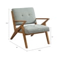 thumbnail image 4 of CoSoTower Mid Century Modern Solid Wood Frame Lounge Chair, 4 of 4