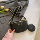 thumbnail image 2 of Bolso de pecho para mujer PU con correa ajustable para bolso de compras de viaje de oficina (negro), 2 of 8