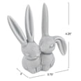thumbnail image 2 of Creative Co-Op - Figura decorativa de conejo de cerámica, color gris, 2 of 5