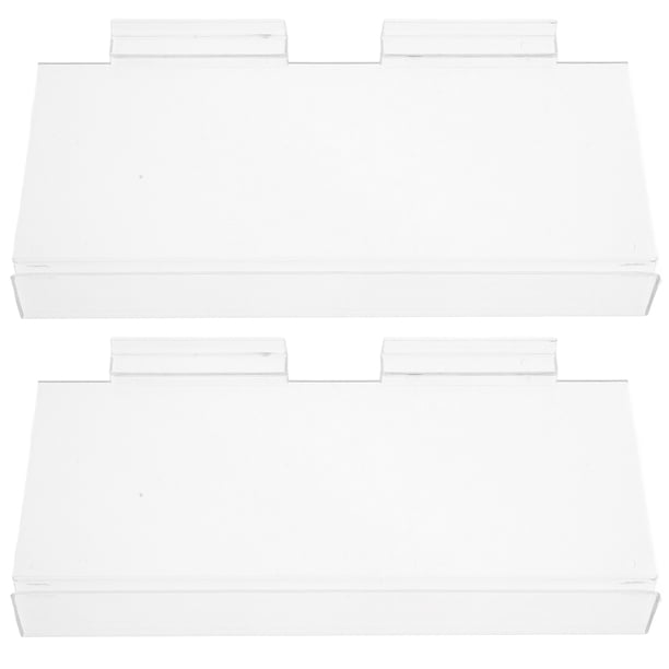 GOOHOCHY 2 estantes de pared con listones transparentes para zapatos, para tiendas minoristas