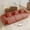 Red, variant on Streamlined Design 3 Seat Velvet Modular Sofa - Brown French Edge Piping