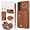 Brown, variant on Phone Case for Samsung Galaxy S23 5G Wallet Cover with Screen Protector and Ring Stand Credit Card Holder Slot Crossbody Strap Cell S 23 23S GS23 G5 SM-S911U 6.1 inch Women Girls Men Boy Brown