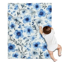 Pioneer Flower Blanket,Comfortable Soft Flannel Throw Blanket,All Season,Warm Lightweight Blankets for Sofa Bed Couch Living Room Chair,30"x40"(80x100cm)