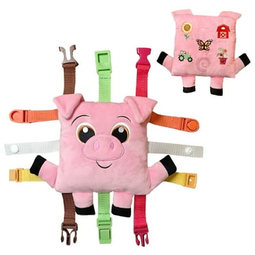 Buckle Toy - Boink Pig - Learning Activity Toy for Toddlers Ages 1 2 3 4