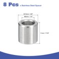 thumbnail image 2 of 8 Pcs Entretoises en Acier Inoxydable 304 3/8 Pouces OD x 1/4 Pouces ID x 7/16 Pouces Longueur(10x6x11mm) Vis Support de Bague Finition Simple Non Filetée Entretoises Rondes en Métal pour Vis M3 Boulons et Tringles, Argent, 2 of 6