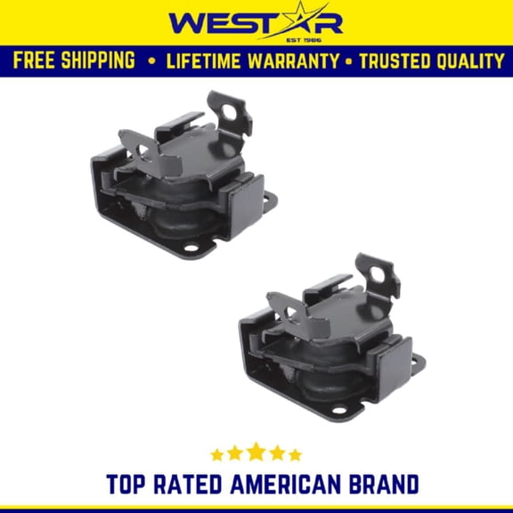 Front Motor Mount 2PCS Set Compatible for 96-05 Chevrolet Blazer/ S10 4.3L EM-2802 A2802 Replaces 2802 2802