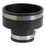 4 in. x 1-1/2 in. PVC Flexible Reducing Coupling with Stainless Steel clamps
