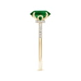 thumbnail image 3 of ANGARA Lab Grown 1.5 Ct Oval Emerald Hidden Halo Engagement Ring for Women in 14K Yellow Gold (Size-9x7mm) | May Birthstone, Birthday, Anniversary, Jewelry Gift for Women | Lab-Grown Emerald Ring, 3 of 8