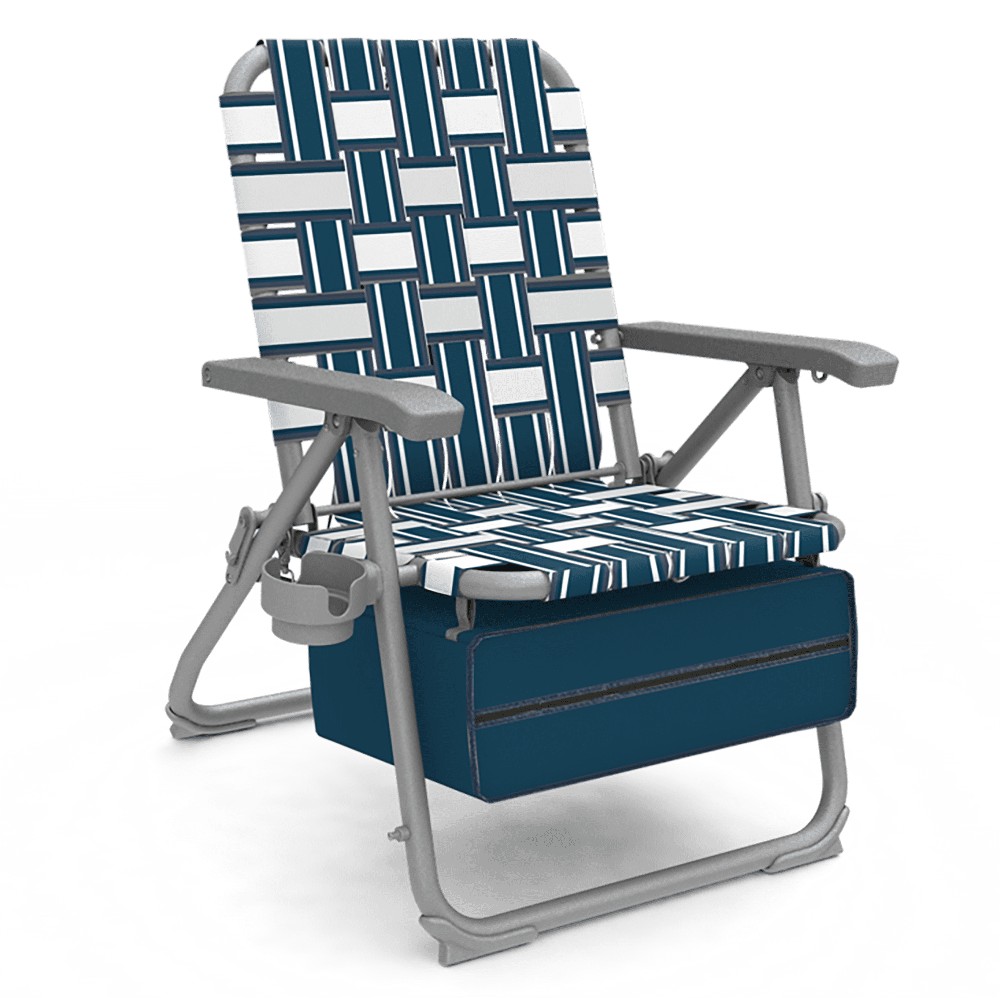 Free Shipping! Ozark Trail Folding Web Chair with Cooler, Blue, 36