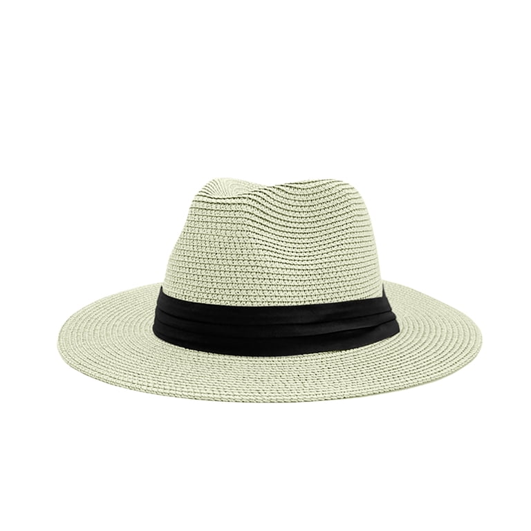Panama Hat Sun Hats for Women Men Wide Brim Fedora Straw 
