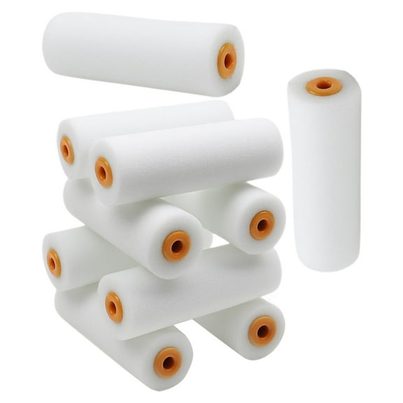 Hytrove Foam Paint Roller Covers White 12Pcs 4.1X1.3X1.3In