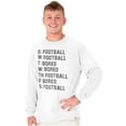 thumbnail image 4 of Bored Football Sport Schedule Men's Big & Tall Long Sleeve Graphic Tee Brisco Brands 2X, 4 of 5