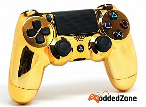 Chrome Gold Ps4 Pro Smart Rapid Fire Modded Controller Mods For Fps All Major Shooter Games Warzone More Cuh Zct2u Walmart Com Walmart Com