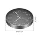 thumbnail image 2 of Reloj de pared redondo silencioso y sin tictac de 12" a pilas Uxcell, Negro Plata, 2 of 6