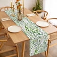 thumbnail image 3 of Table Runner 108 Inches Long for Kitchen Dining, Green Leaves Dresser Scarf Farmhouse, Dining Table Decorations for Wedding/Parties, Elegant Pastoral Summer Botanical Leaf 13 x 108 In, 3 of 8