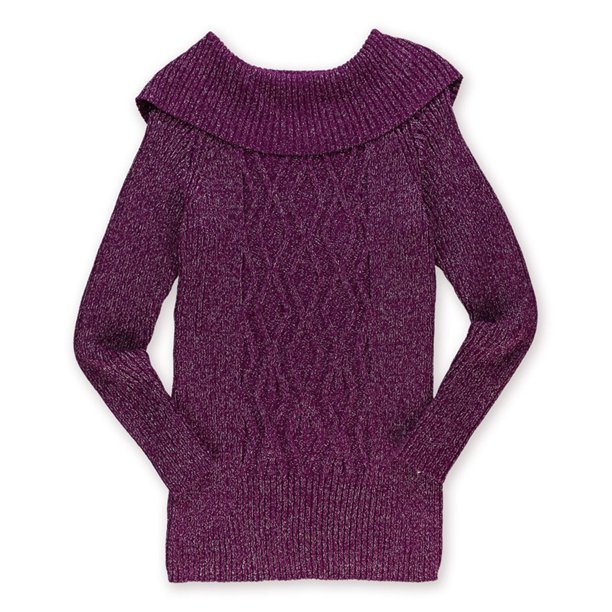 Suéter con cuello vuelto metálico Style&co. para mujer morado mediano