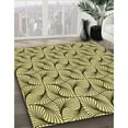thumbnail image 2 of Ahgly Company Indoor Square Patterned Mustard Yellow Area Rugs, 5' Square, 2 of 6