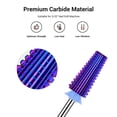 thumbnail image 2 of Brocas para uñas MelodySusie, 5 en 1, carburo de tungsteno, color morado, 2 of 7