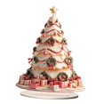thumbnail image 3 of Letrero de árbol de Navidad 2D con base, adorno acrílico coleccionable para decoración del hogar Blanco Rosa, 3 of 9