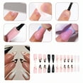 thumbnail image 3 of RAGUPEL 24Pcs Glue on Nails for Women,Hand-Painted Love Pattern Stiletto Press on Nails,Gold Lines Fake Nails,False Nails for Daily Life,Dating,Party,Taking Pictures,Style2, 3 of 7