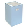 Badger Basket Folding Hamper Storage Bin, Blue, Includes Pad