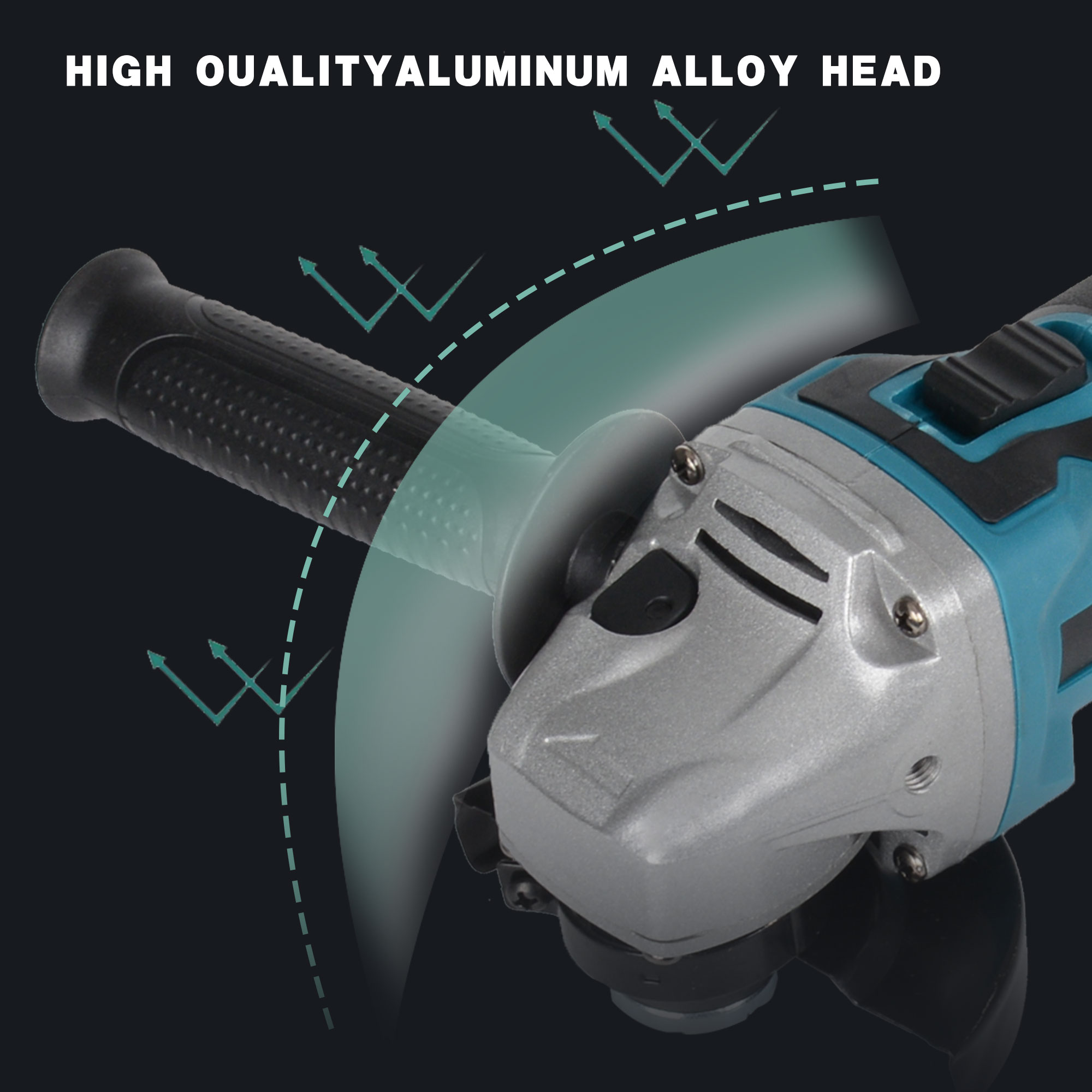Euur 21V Cordless Angle Grinder with 4.0Ah Battery and Charger photo 6