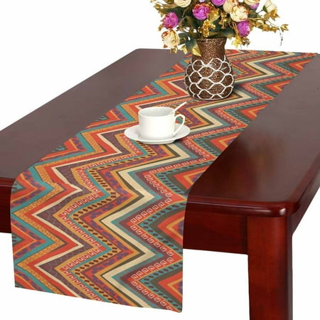 

MKHERT Colorful Tribal Ethnic Aztec Table Runner Home Decor for Wedding Party Banquet Decoration 16x72 Inch