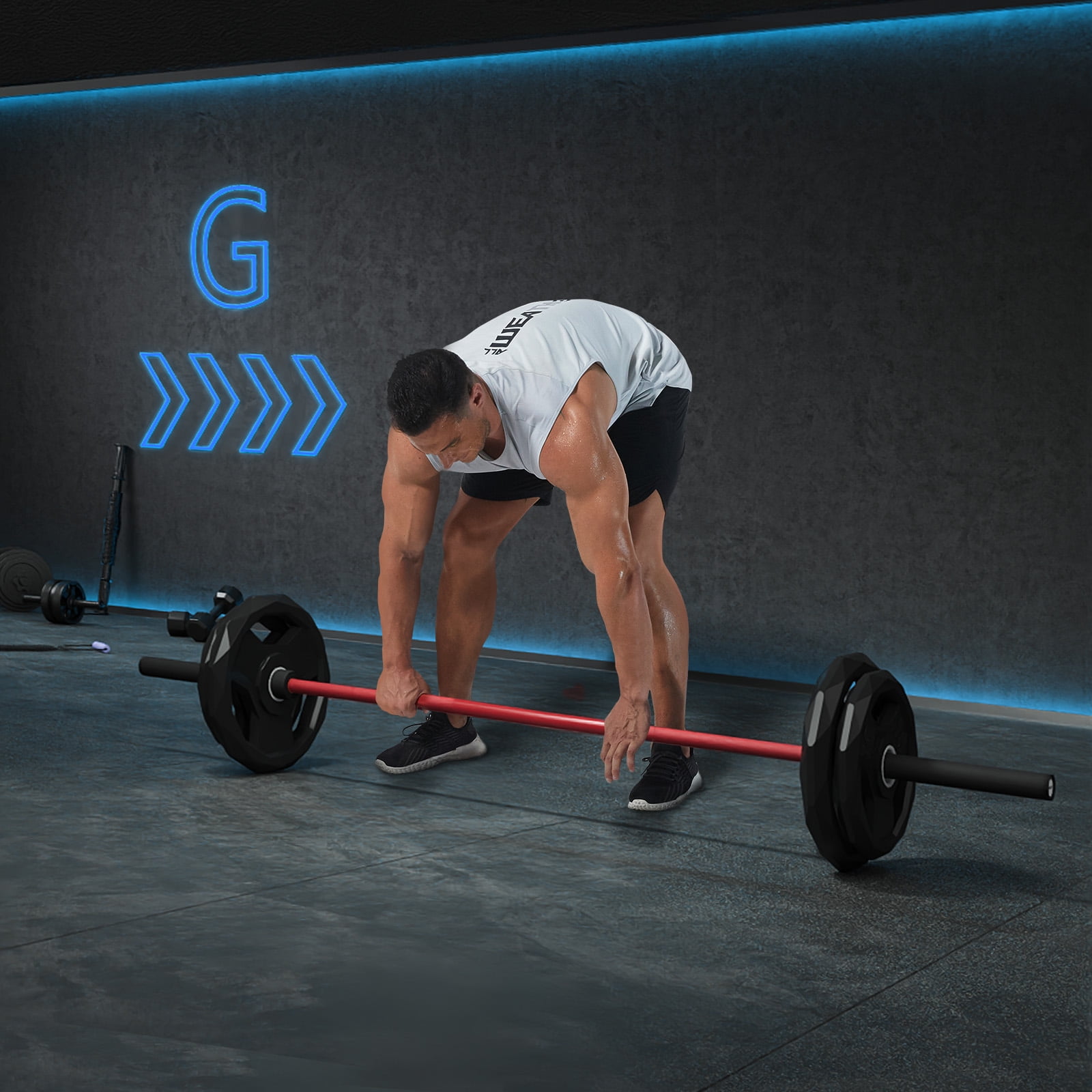 7FT  Barbell for Weightlifting. Power Lifting. 2 Inch Strength Training Bar for Squats. Deadlifts. Presses. Rows. Curls - 700lbs/1000lbs/1500lbs Capacity