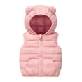 thumbnail image 2 of Gamivast Puffer Vest Kids Size 1-6 Cute Winter Zip up Sleeveless Down Jackets with Ear Hood Loose Fitted Warm Elastic Hem Coats with Pockets for Baby Boys Girls, 2 of 6