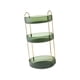 thumbnail image 5 of Soporte para brochas de maquillaje, estante de especias, almacenamiento de 3 niveles, organizador giratorio portátil para el cuidado de la piel, sopor verde, 5 of 7