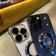 thumbnail image 4 of Luxury For Magsafe Plating Magnetic Phone Case For iPhone 15 11 12 13 14 Pro Max Plus 15 Ultra Wireless Charge Cover Clear Cases, 4 of 7