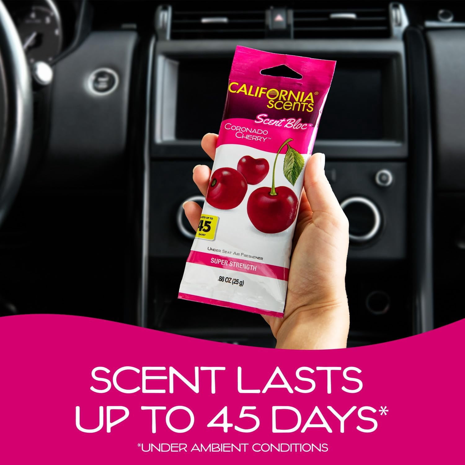 Power Bloc Car Air Freshener, Coronado Cherry Scent