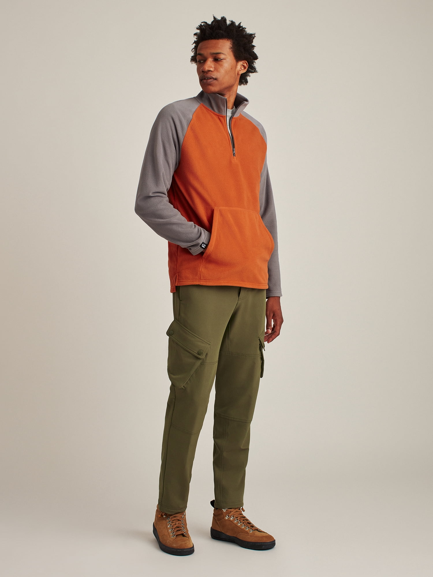 Bonobos Fielder Men's and Big Men's Polar Fleece Half Zip, Up to Size 3XL