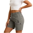 thumbnail image 2 of QATAINLAV Women's Lightweight Golf Long Cargo Shorts Summer Outdoor Travel Hiking Shorts with Pockets Vacation Clothes Gray XXL, 2 of 7