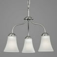 thumbnail image 5 of Classic Collection Three-Light Brushed Nickel Etched Glass Traditional Chandelier Light, 5 of 5