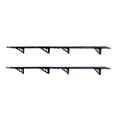 thumbnail image 3 of Hassch Black 2-Pack 1X6Ft 12-Inch-By-72-Inch Wall Shelf Garage Storage Rack, 3 of 8