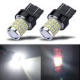 thumbnail image 1 of iBrightstar Bombillas LED 7443 7440 T20 de bajo consumo superbrillantes de 9-30 V con repuesto de proyector para luces de marcha atrás o luces de freno traseras xenón blanco, 1 of 5