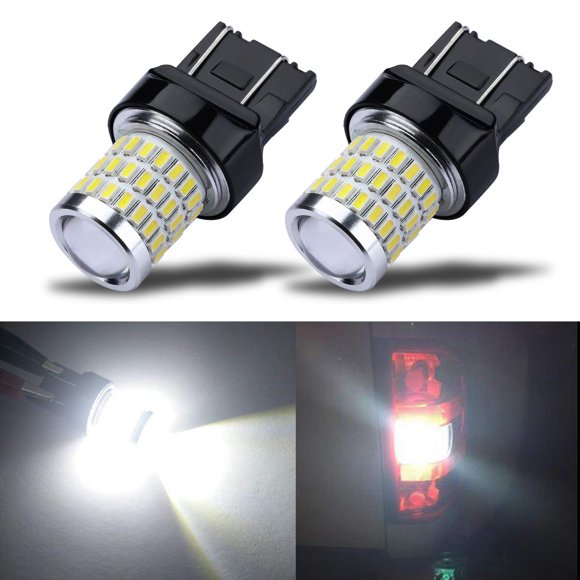 iBrightstar Bombillas LED 7443 7440 T20 de bajo consumo superbrillantes de 9-30 V con repuesto de proyector para luces de marcha atrás o luces de freno traseras xenón blanco