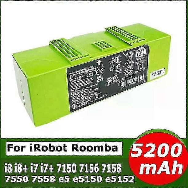 Applies to I7 14.4V 5200mAh i7 Battery Replacement for iRobot Roomba e and i Series i7+ e5 7150 7550 i3 3150 i3+ 3550 i4 4150 i4+ 4624864 26s