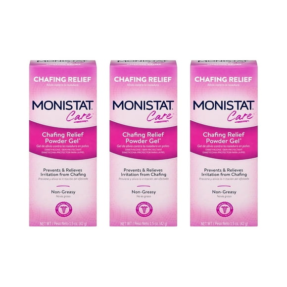Gel en polvo MONISTAT para aliviar rozaduras, 1.5 oz (paquete de 3)