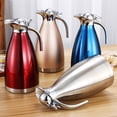 thumbnail image 3 of MasteelfCA Stainless Steel Water Bottle Pot Insulated Kettle Thermal Bottle Household Water Container for Home Restaurant (Wine Red 1.5L Single-layer Cold Water Pot), 3 of 7